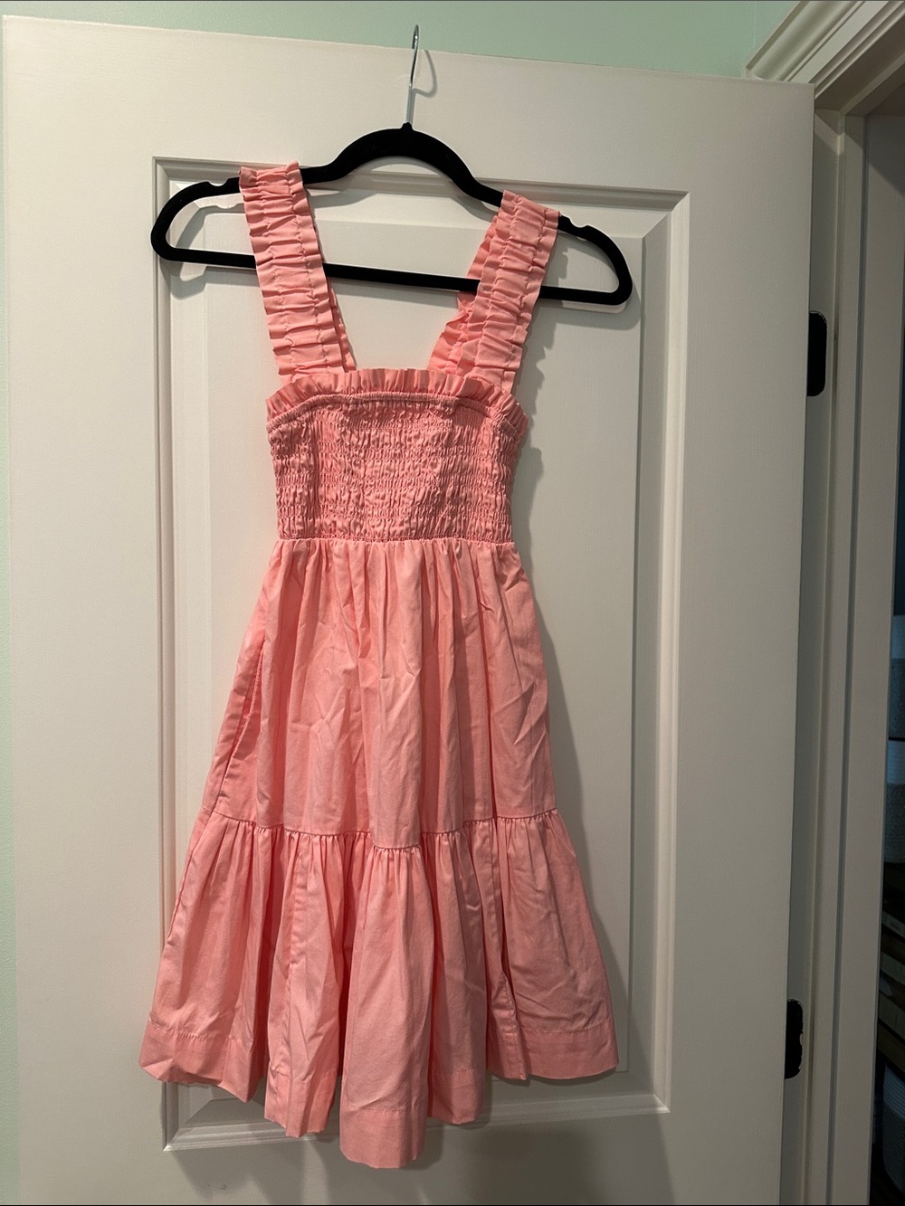 Abercrombie & Fitch Coral Ruffled Strap Summer Dress